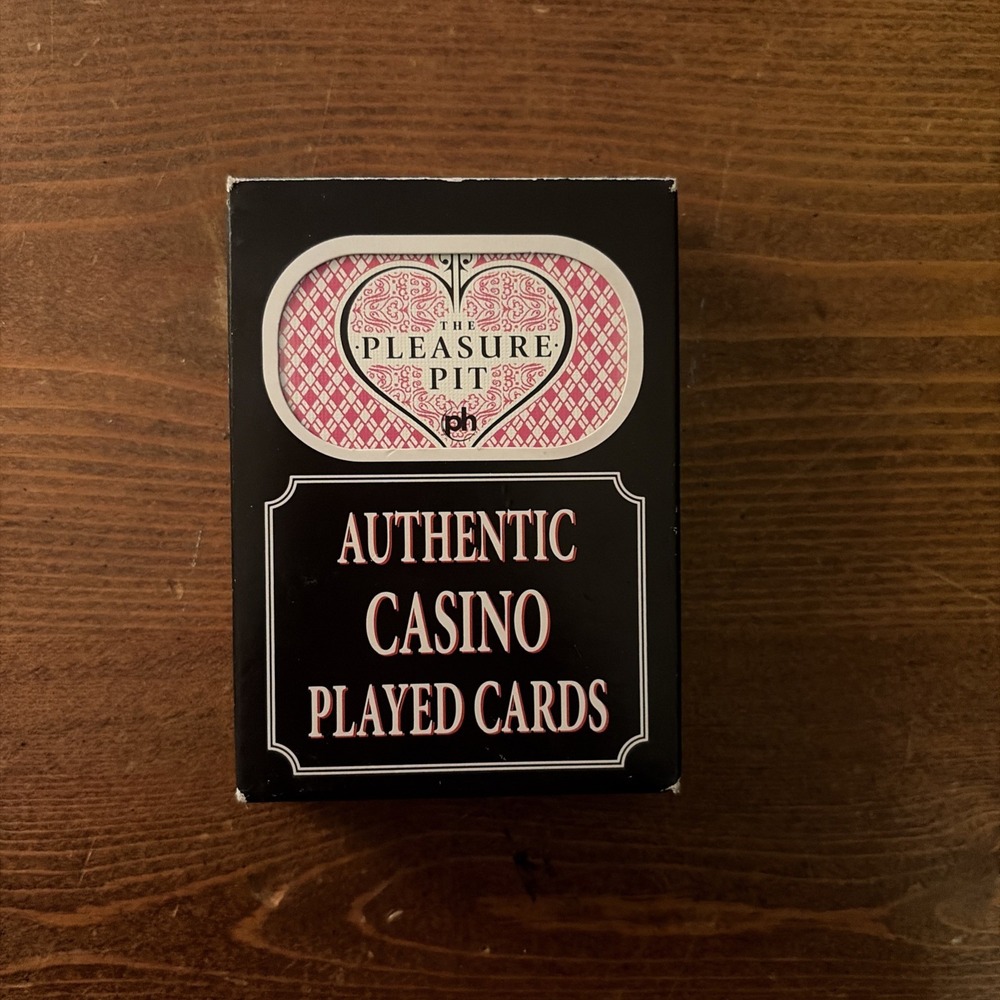 THE PLEASURE PIT Las Vegas Style Casino Played Deck of Cards PINK Aristocrat‎